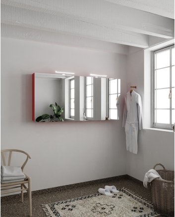 Mondiaz Cubb spiegelkast 150x70x16cm kleur fire met 3 deuren