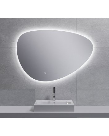 Uovo spiegel ovaal met LED, dimbaar en spiegelverwarming 90 cm
