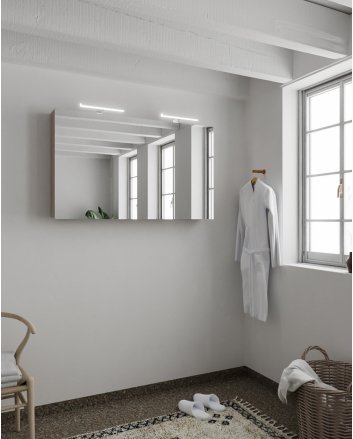 Mondiaz Cubb spiegelkast 120x70x16cm kleur smoke met 2 deuren