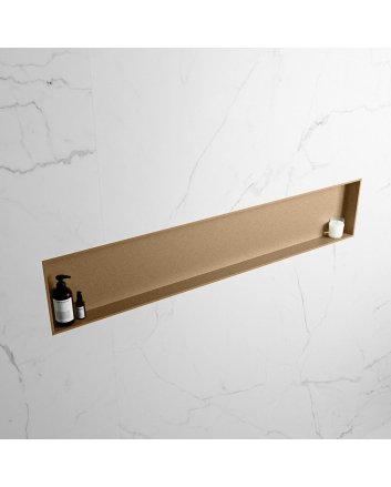 Mondiaz Easy Nis 149,5x29,5cm in solid surface kleur Oro | Oro. 1 vak  geschikt voor in- of opbouw