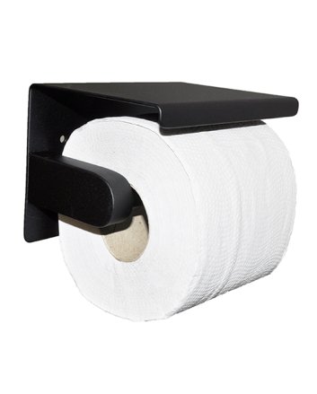 Brush toiletrolhouder mat zwart
