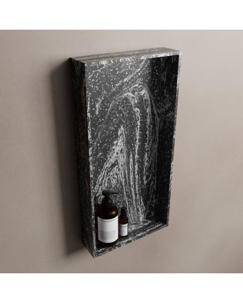 Mondiaz Easy Nis 59,5x29,5cm in solid surface kleur Lava. 1 vak  geschikt voor in- of opbouw
