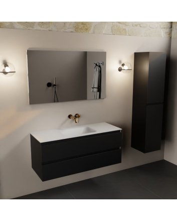 Mondiaz Aivy 120cm badmeubel Urban, wastafel Talc solid surface midden zonder kraangat