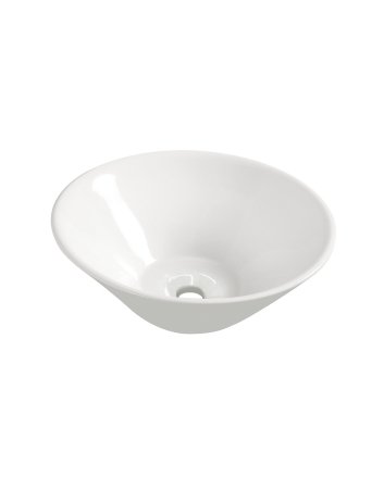 Circle waskom rond 42 x 15 cm keramiek glans wit