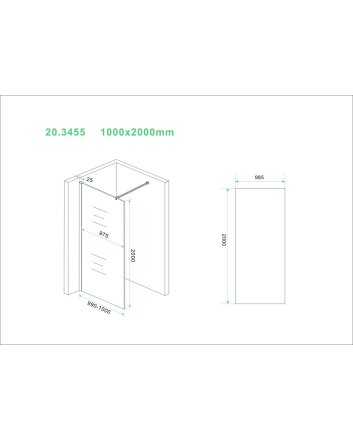 Slim glasplaat 1000 x 2000 x 8 mm nano helder glas