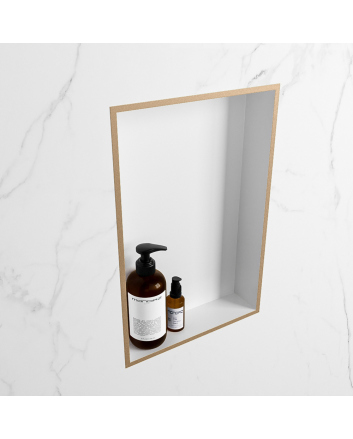 Mondiaz Easy Nis 44,5x29,5cm in solid surface kleur Oro | Talc. 1 vak  geschikt voor in- of opbouw