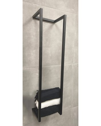 Loft handdoekrek 95 x 25 x 20 cm mat zwart