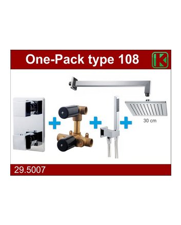 one-pack inbouwthermostaatset type 108 CHR (30cm)