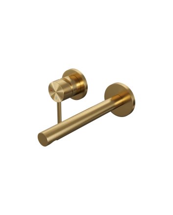 BRAUER Gold Edition inbouw wastafelmengkraan met rechte uitloop en rozetten model A2 goud geborsteld PVD