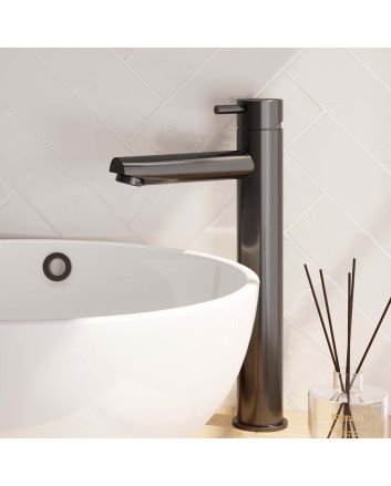 BRAUER Gunmetal Edition verhoogde opbouw wastafelmengkraan model B gunmetal geborsteld PVD