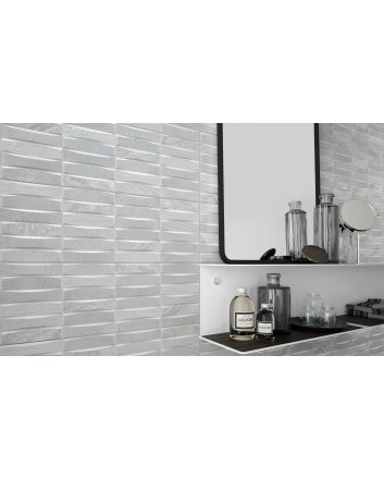Emigres Teide atlas wandtegel hoogglans 25x75 blanco