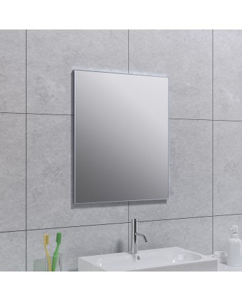 Fina spiegel rechthoek met lijst 50 x 60 x 2.1 cm aluminium