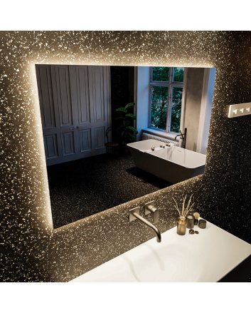 Mondiaz Bright spiegel 70x90cm Rechthoek met LED verlichting