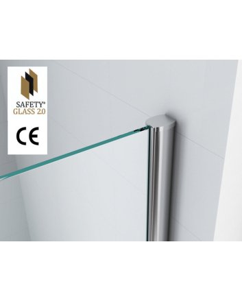 Graffic inloopdouche 1000 x 2000 x 10 mm nano safety glass folie helder glas/chroom
