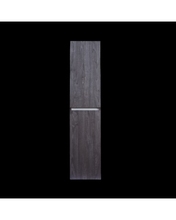 Sani DeLuxe Trendline basic kolomkast met greeplijst aluminium Silver Oak