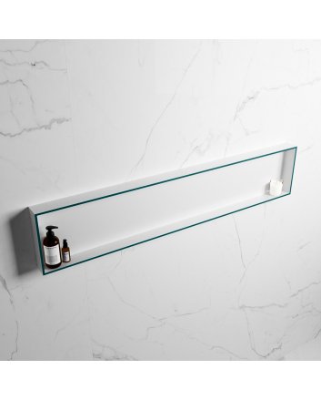 Mondiaz Easy Nis 149,5x29,5cm in solid surface kleur Smag | Talc. 1 vak  geschikt voor in- of opbouw