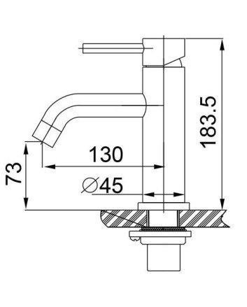 304 wastafelkraan RVS