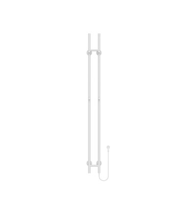 150cm Sticky - 120W Dryheating - Glans Wit - Elektrische Staafhanddoekradiator Dubbel