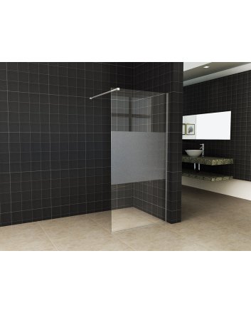 Slim glasplaat 1200 x 2000 x 8 mm nano helder glas met melkglas middenband