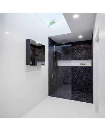 Mondiaz Cubb spiegelkast 80x70x16cm kleur dark grey met 2 deuren