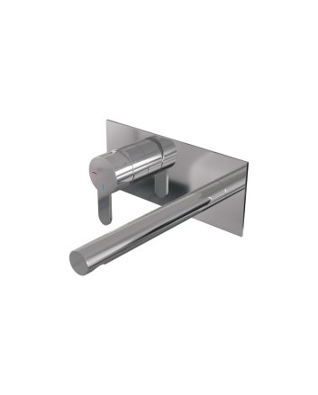 BRAUER Chrome Edition inbouw wastafelmengkraan met rechte uitloop en afdekplaat model D2 chroom