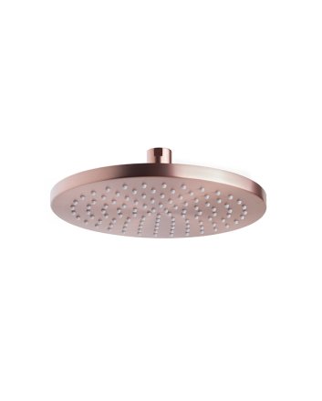 Caral hoofddouche rond 20 x 1,2 cm geborsteld koper