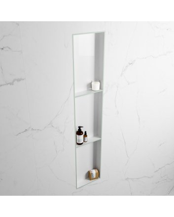 Mondiaz Easy Nis 149,5x29,5cm in solid surface kleur Greey | Talc. 3 vakken  geschikt voor in- of opbouw