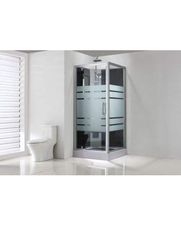 Thermo complete douchecabine 90x90x228 alu  5mm glas