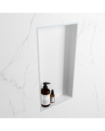 Mondiaz Easy Nis 59,5x29,5cm in solid surface kleur Clay | Talc. 1 vak  geschikt voor in- of opbouw