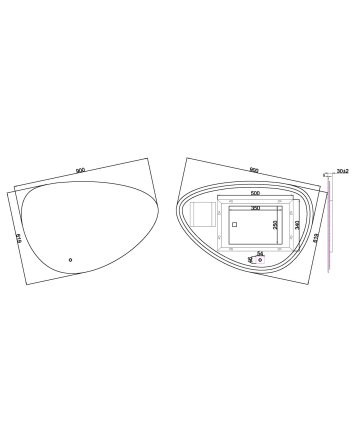 Uovo spiegel ovaal met LED, dimbaar en spiegelverwarming 90 cm