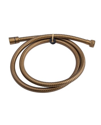 luxe metalen doucheslang 150cm conisch geborsteld brons koper