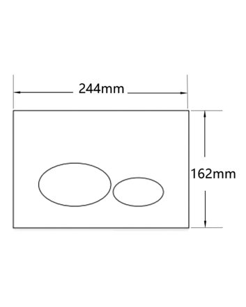 Wiesbaden X32 Metal drukplaat voor inbouwreservoir mat wit