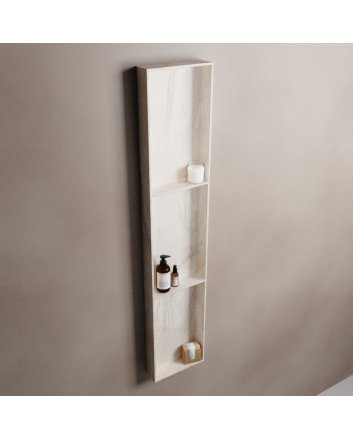 Mondiaz Easy Nis 149,5x29,5cm in solid surface kleur Ostra. 3 vakken geschikt voor in- of opbouw