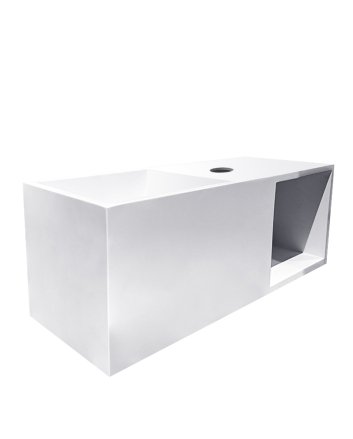 Wiesbaden Julia fontein Solid surface met nis 54 x 20 x 20 cm mat wit