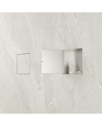 Demis inbouwnis betegelbaar 30 x 30 x 14 cm RVS