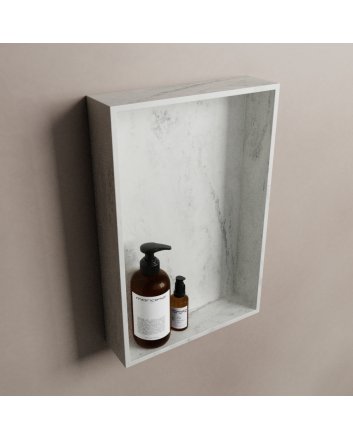 Mondiaz Easy Nis 44,5x29,5cm in solid surface kleur Opalo. 1 vak  geschikt voor in- of opbouw