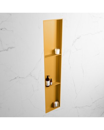 Mondiaz Easy Nis 149,5x29,5cm in solid surface kleur Ocher | Ocher. 3 vakken  geschikt voor in- of opbouw