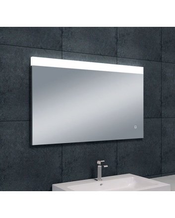 Single spiegel rechthoek met LED, dimbaar en spiegelverwarming 100 x 60 cm