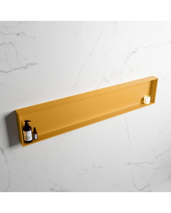 Mondiaz Easy Nis 149,5x29,5cm in solid surface kleur Ocher | Ocher. 1 vak  geschikt voor in- of opbouw