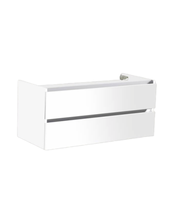 Sani DeLuxe Trendline onderkast met greeplijst aluminium 120 Mat Wit