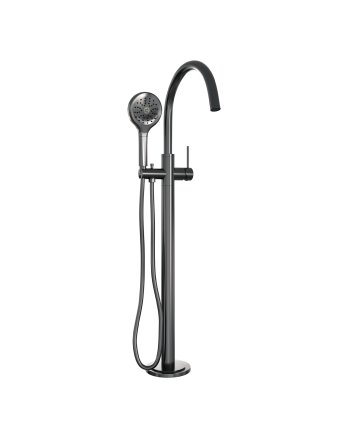 BRAUER Gunmetal Edition vrijstaande badmengkraan SET 02 met 3-standen handdouche en doucheslang gunmetal geborsteld PVD