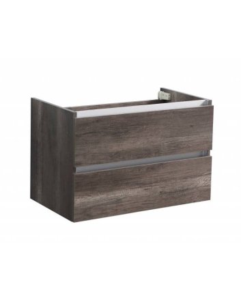 Sani DeLuxe Trendline onderkast met greeplijst aluminium 80 Century Oak