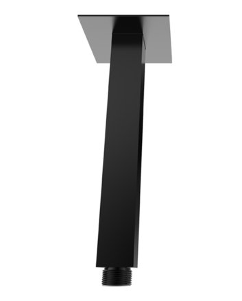 Rombo douchearm met plafondbevestiging 30 cm mat zwart
