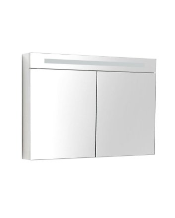 Sani DeLuxe Spiegelkast met LED verlichting incl. opbouw stopcontact schakelaar 100 Hoogglans Wit