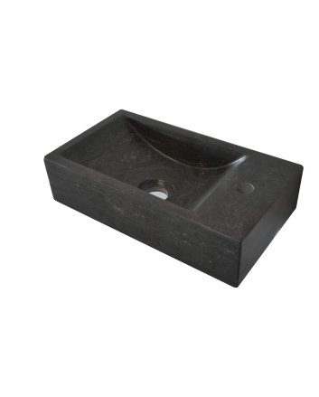 Sani DeLuxe Fontein Natuursteen Recto Mini 36x18x10 cm, links
