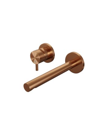 BRAUER Copper Edition inbouw wastafelmengkraan met rechte uitloop en rozetten model B2 koper geborsteld PVD