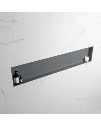 Mondiaz Easy Nis 149,5x29,5cm in solid surface kleur Plata | Plata. 1 vak  geschikt voor in- of opbouw