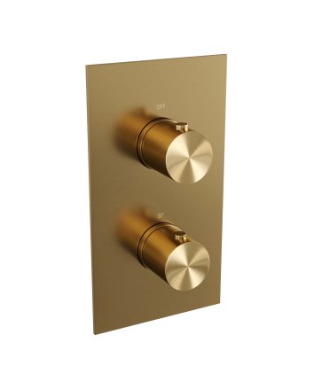 BRAUER Gold Edition 3-weg inbouwthermostaat met in- en afbouwdelen goud geborsteld PVD