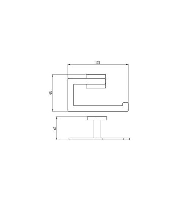 Sani DeLuxe Toiletrolhouder vierkant chroom