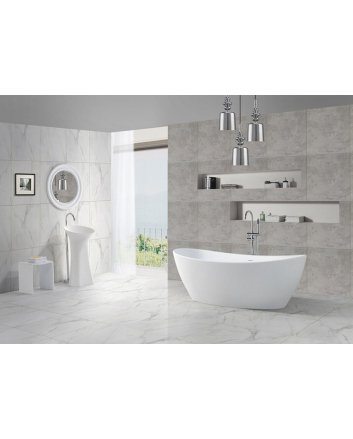 Wiesbaden Eva Solid Surface vrijstaand bad type 178x84x64 cm mat wit